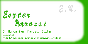 eszter marossi business card